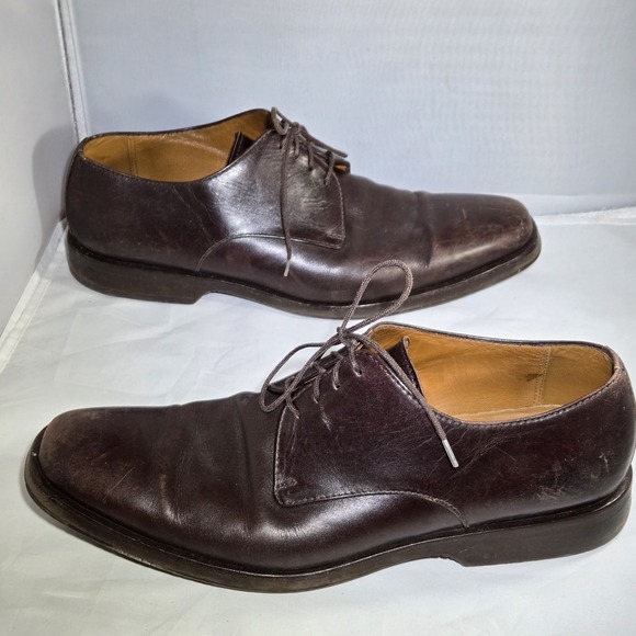 Ermenegildo Zegna Men\'s Derby Oxford Shoes Mens‎ 9 D Brown Dress Leather Italy main image 4